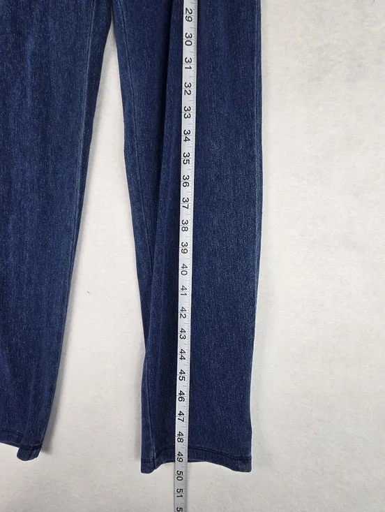 Akira Dark Blue Denim Jumpsuit with Floral Embroidery - Picture 8 of 8